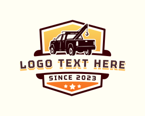 Car Repair - Tow Truck Pickup logo design