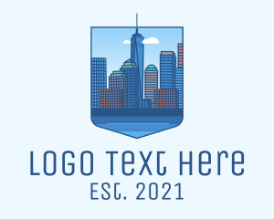 Buildings - New York City Metropolis logo design