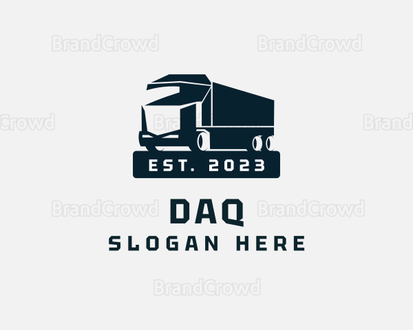 Modern Cargo Truck Logo
