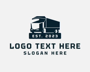 Courier - Modern Cargo Truck logo design