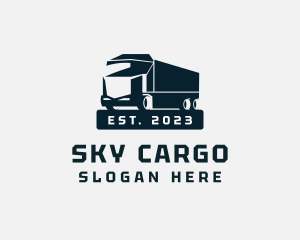 Modern Cargo Truck  logo design