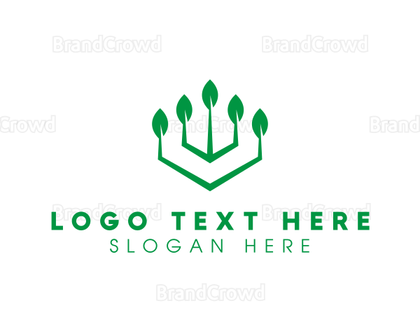 Organic Leaf Chandelier Logo