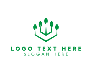 Tea - Organic Leaf Chandelier logo design