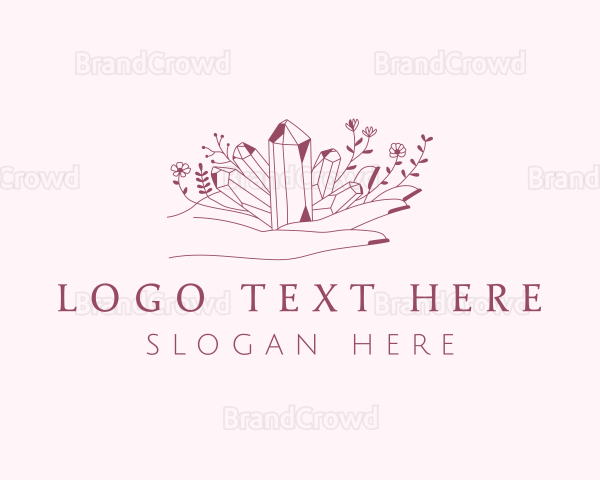 Flower Hand Crystals Logo