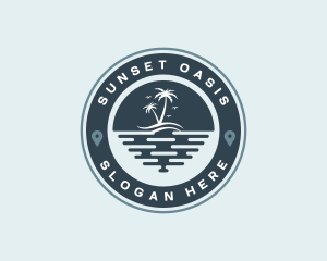 Sunset Beach Travel logo design