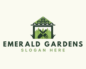 Greenhouse Gardening Tools logo design