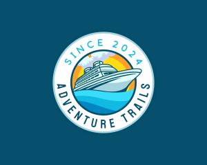 Cruise Ship Travel Tour Destination logo design