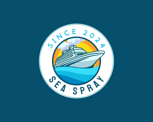 Cruise Ship Travel Tour Destination logo design