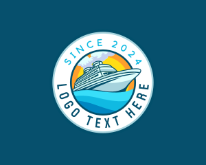 Tourist - Cruise Ship Travel Tour logo design