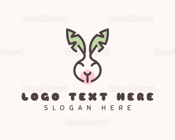 Bunny Head Leaves Logo