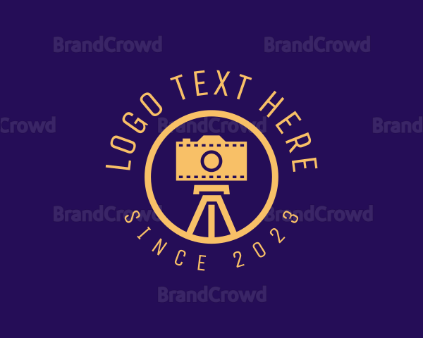 Photography Film Camera Tripod Logo