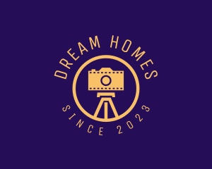 Photography Film Camera Tripod Logo