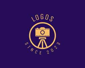 Photography Film Camera Tripod Logo