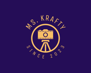 Photography Film Camera Tripod Logo