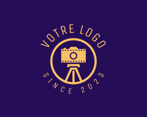 Photography Film Camera Tripod Logo