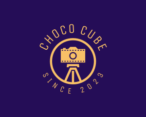 Vlog - Photography Film Camera Tripod logo design