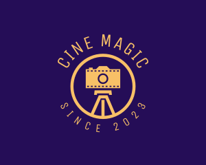 Film - Photography Film Camera Tripod logo design