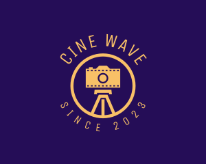 Film - Photography Film Camera Tripod logo design