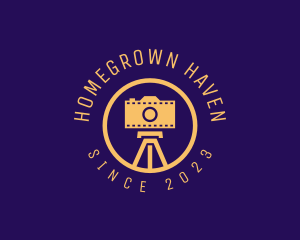 Picture - Photography Film Camera Tripod logo design
