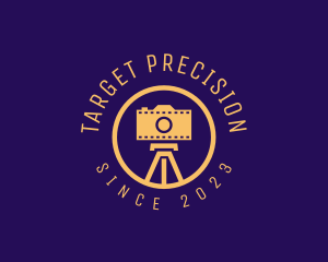 Shooting - Photography Film Camera Tripod logo design