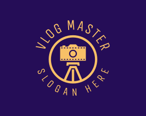 Vlogger - Photography Film Camera logo design