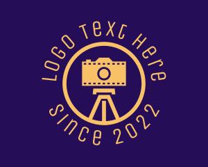 Youtube - Photography Film Camera Tripod logo design