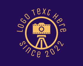 Youtube Vlogger - Photography Film Camera Tripod logo design