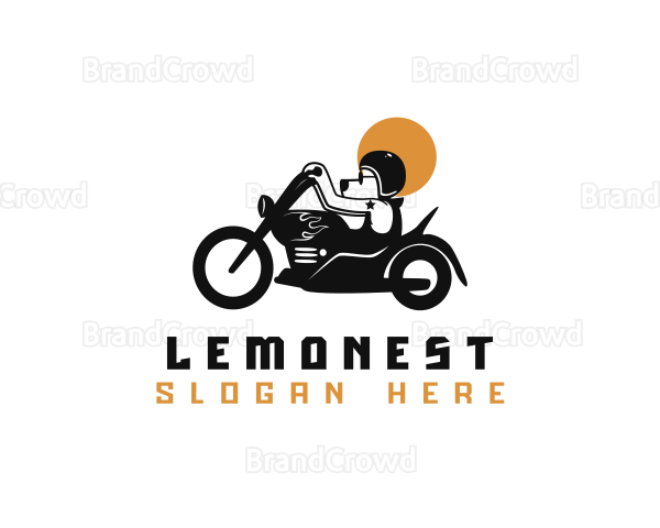 Dog Motorcycle Rider Logo