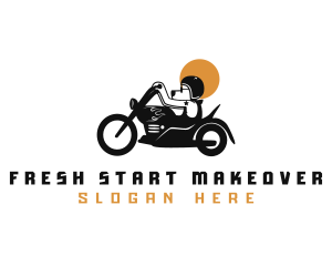 Dog Motorcycle Rider logo design