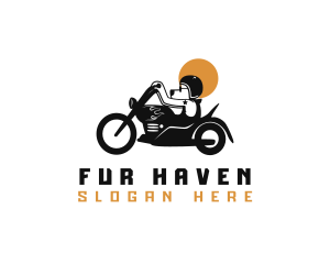 Dog Motorcycle Rider logo design