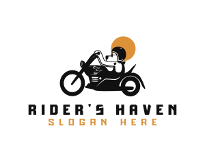 Dog Motorcycle Rider logo design