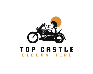 Gangster - Dog Motorcycle Rider logo design