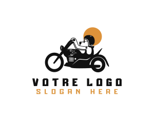 Rider - Dog Motorcycle Rider logo design