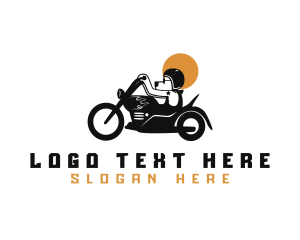 Gangster - Dog Motorcycle Rider logo design