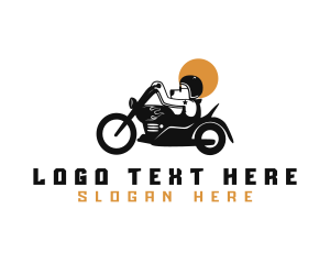 Dog Motorcycle Rider Logo