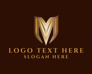 Stock Broker - Generic Elegant Shield Letter M logo design