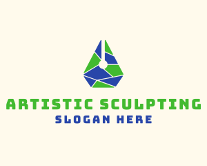 Artistic Pen Mosaic logo design