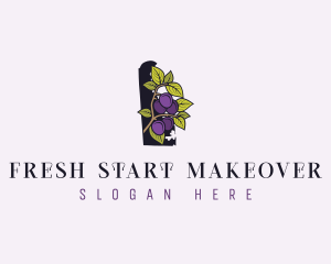 Delaware Plum Fruit logo design