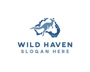 Country Wild Kangaroo logo design