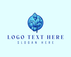 Crystal - Crystal Leaf Plant logo design