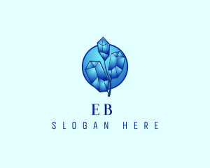 Boutique - Crystal Leaf Plant logo design