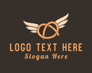 On The Go - Winged Pretzel Bread logo design