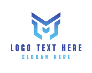 Modern Robot Face logo design