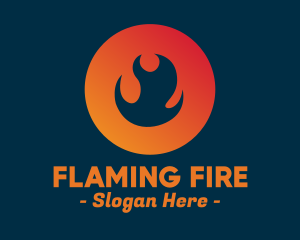 Flaming - Flame Fire Circle logo design