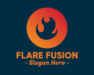 Flare - Flame Fire Circle logo design