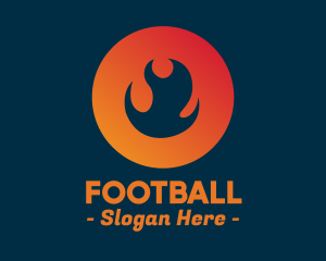 Icon - Flame Fire Circle logo design
