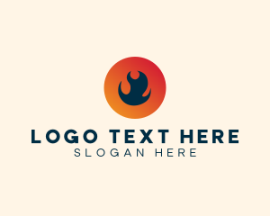 Flame - Flame Fire Circle logo design