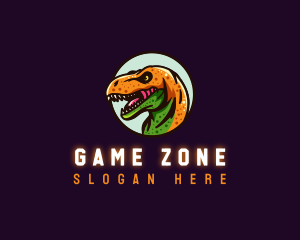 Gaming Reptile Dinosaur logo design