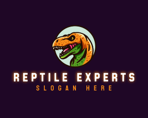 Gaming Reptile Dinosaur logo design