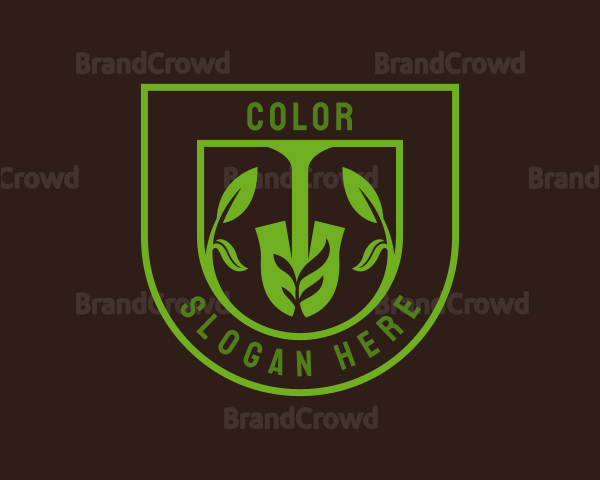Planting Shovel Nature Logo